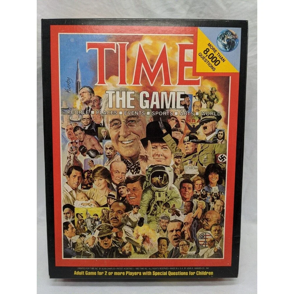 Vintage Hansen Time The Game Bookcase Board Game Complete